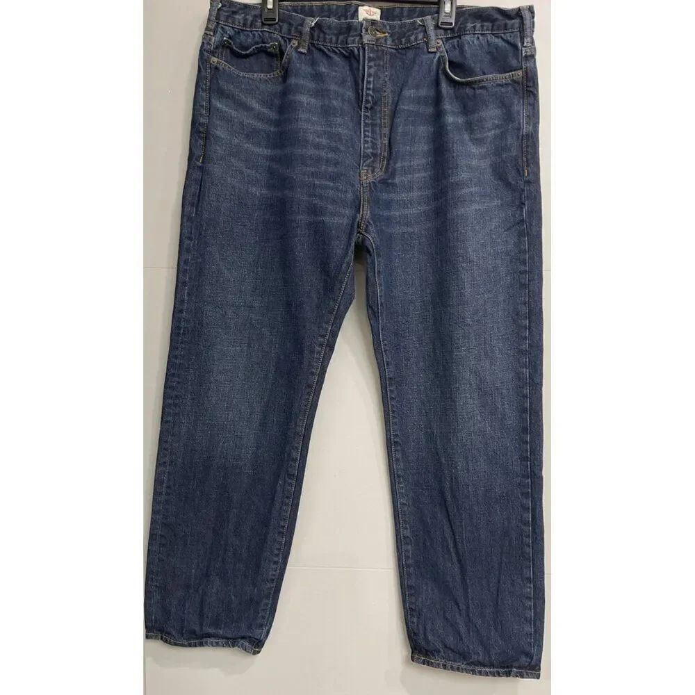 Dockers Men Dark Wash Straight Fit Denim Jeans Size 42 / 30